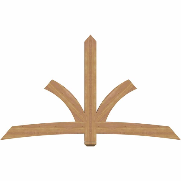 Ekena Millwork Davenport Timber Gable Bracket, Western Red Cedar, 84"W x 49"H x 3 1/2"D x 5 1/2"F, 14/12 Pitch GBW084X49X0406DAV00SWR - main